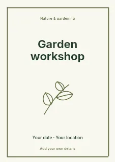 Winter Garden Workshop flyer template · Framed editorial