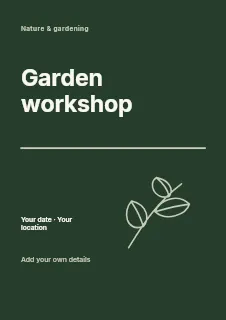 Winter Garden Workshop flyer template · Typography & ornament