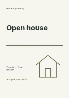 Winter Open House flyer template · Typography & ornament