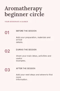 Aromatherapy beginner circle infographic template · Structured infographics