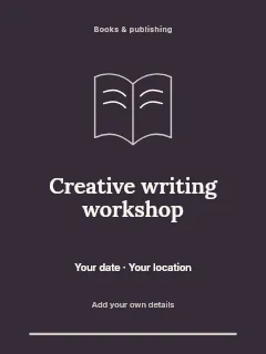 Creative writing workshop invitation template · Botanical invitation