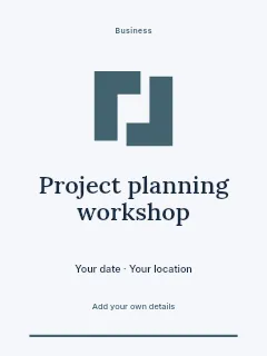Project planning workshop invitation template · Botanical invitation