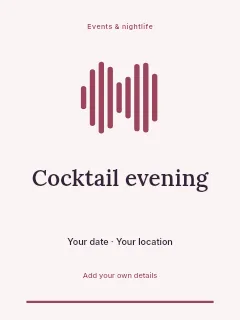 Spring Cocktail Evening invitation template · Botanical invitation