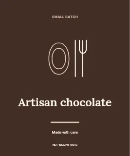 Artisan Chocolate label template · Artisan label