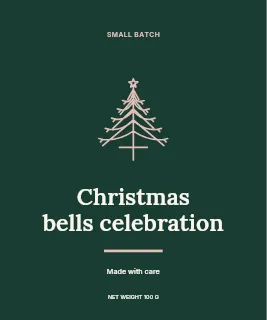 Christmas bells celebration label template · Artisan label