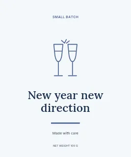 New Year new direction label template · Artisan label
