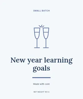 New Year learning goals label template · Artisan label