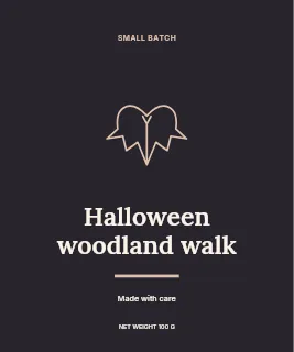 Halloween woodland walk label template · Artisan label