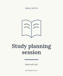 Study planning session label template · Artisan label