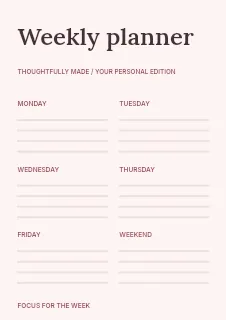 Beauty appointment guide planner template · Structured planners