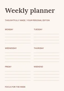 Local makers market planner template · Structured planners