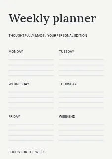 Product photography guide planner template · Structured planners