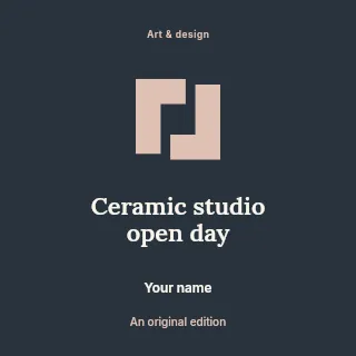 Ceramic studio open day podcast cover template · Illustrated folio