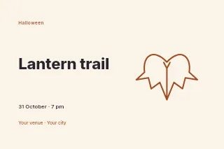 Lantern trail postcard template · Horizontal photo dialogue