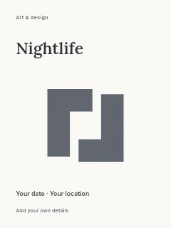 Nightlife poster template · Fine-line cover