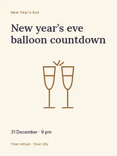 New Year’s Eve balloon countdown · Fine-line cover