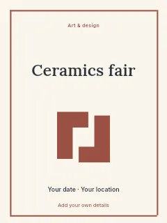 Spring Ceramics Fair poster template · Framed editorial