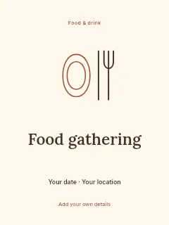 Spring Food Gathering poster template · Illustrated folio