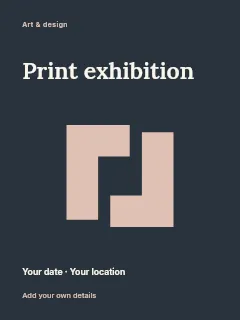 Spring Print Exhibition poster template · Fine-line cover