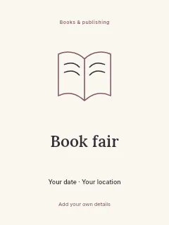 Summer Book Fair poster template · Illustrated folio