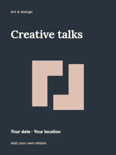 Winter Creative Talks poster template · Fine-line cover
