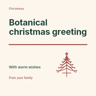Botanical Christmas greeting · Typography & ornament