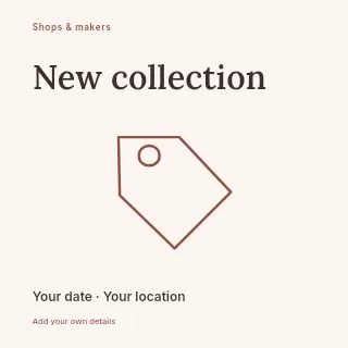 New Collection social media post template · Fine-line cover