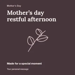 Mother’s Day restful afternoon social media post template · Fine-line cover