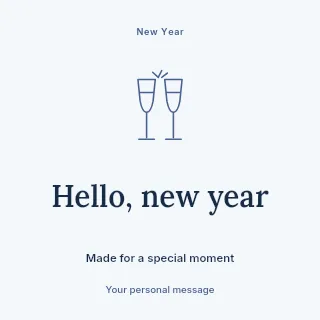 New Year first light social media post template · Illustrated folio