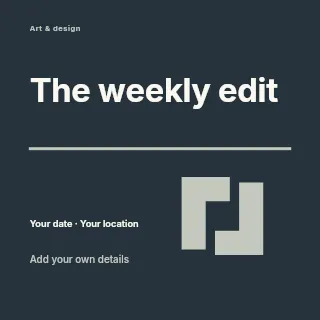 The Weekly Edit social media post template · Typography & ornament