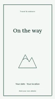 On the Way instagram story template · Framed editorial