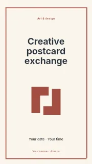 Creative postcard exchange instagram story template · Framed editorial