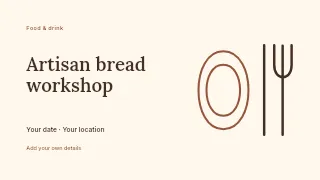 Artisan bread workshop youtube thumbnail template · Horizontal photo dialogue