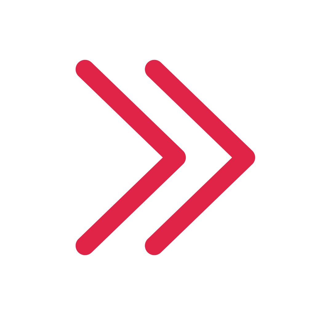 A chevron arrow points right with open space around its edges.
