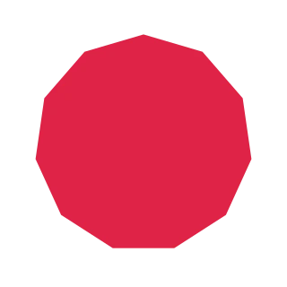 A mathematically regular 11-sided polygon with equally spaced vertices.