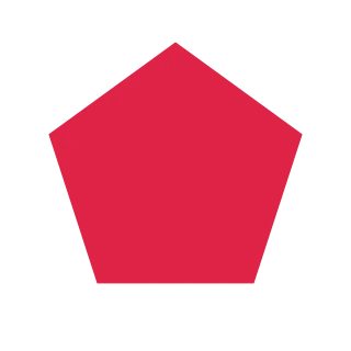 A mathematically regular 5-sided polygon with equally spaced vertices.