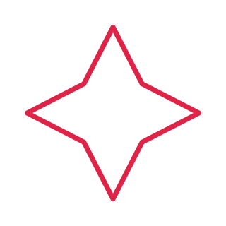 4 point classic star outline.