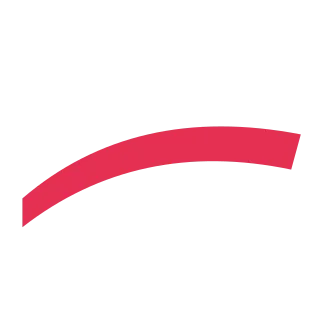 A broad red curved brush style stroke for underlining short headlines.