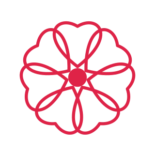 A radial flower has 7 open petals arranged around a circular centre.