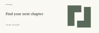 Find Your Next Chapter banner template · Horizontal photo dialogue