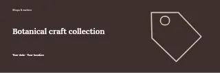 Botanical craft collection banner template · Horizontal photo dialogue