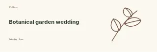 Botanical garden wedding banner template · Horizontal photo dialogue