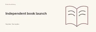 Independent book launch banner template · Horizontal photo dialogue