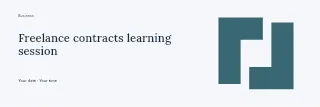 Freelance contracts learning session banner template · Horizontal photo dialogue