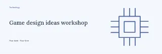 Game design ideas workshop banner template · Horizontal photo dialogue