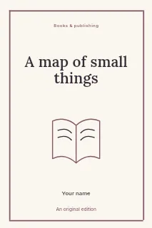 A Map of Small Things book cover template · Framed editorial
