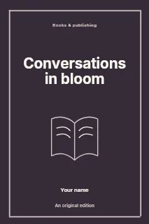 Conversations in Bloom book cover template · Framed editorial