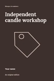 Independent candle workshop book cover template · Fine-line cover