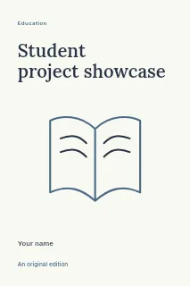 Student project showcase book cover template · Fine-line cover