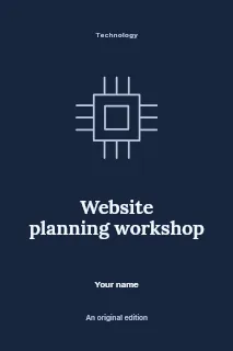 Website planning workshop book cover template · Illustrated folio